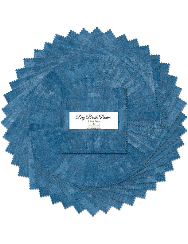 Dry Brush Denim Charm Pack - Wilmington Prints