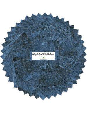 Dry Brush Dark Denim Charm Pack - Wilmington Prints