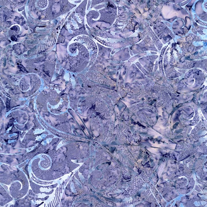 Tonga Mountain Meadow - Etched Vine Amethyst Batik Yardage