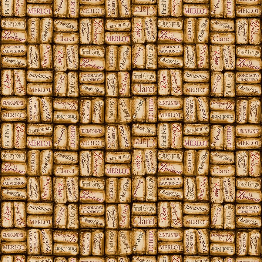 Wine Country - Packed Wine Corks Yardage