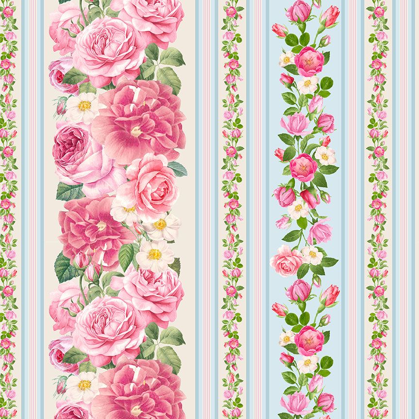 Belle Fleur 11" Stripe Yardage