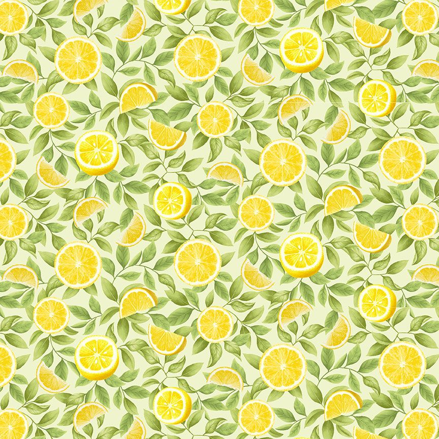 Lemon Bouquet - Lemon Slices - Timeless Treasures