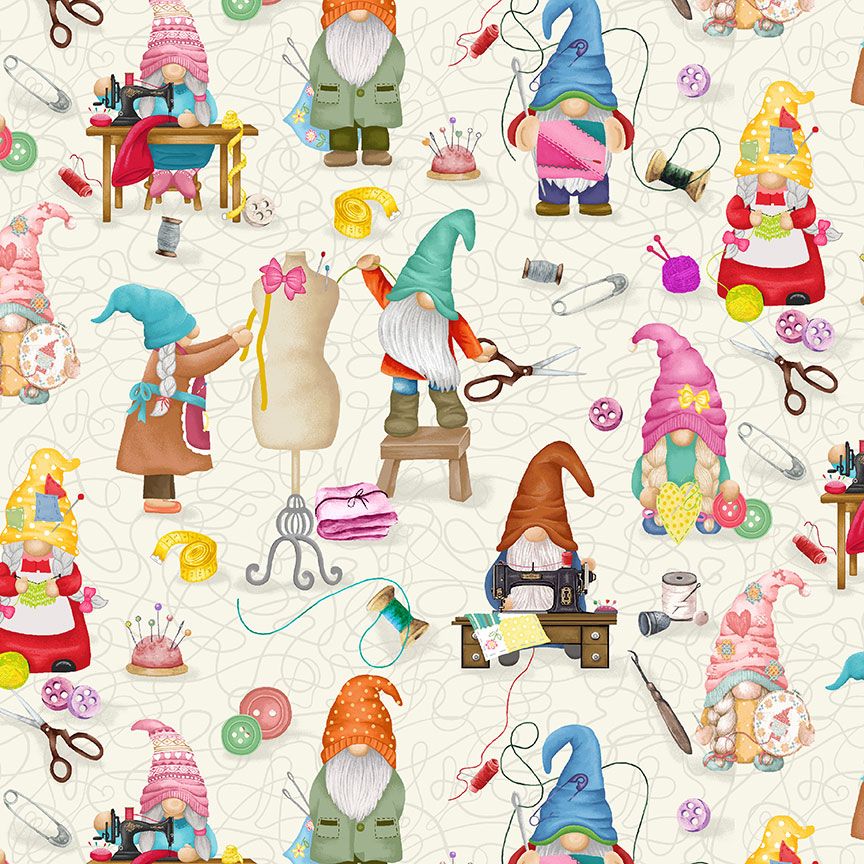 Sew Many Gnomes - Sewing Gnomes Yardage