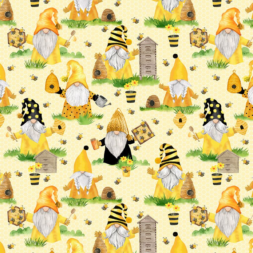 Home is Where My Honey is - Beekeeper Gnomes Yardage