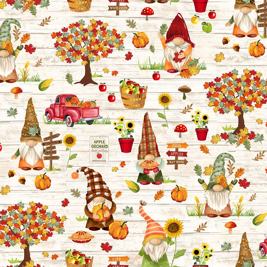 Cider Season - Gnomes Pumpkin Patch And Apple Picking Yardage