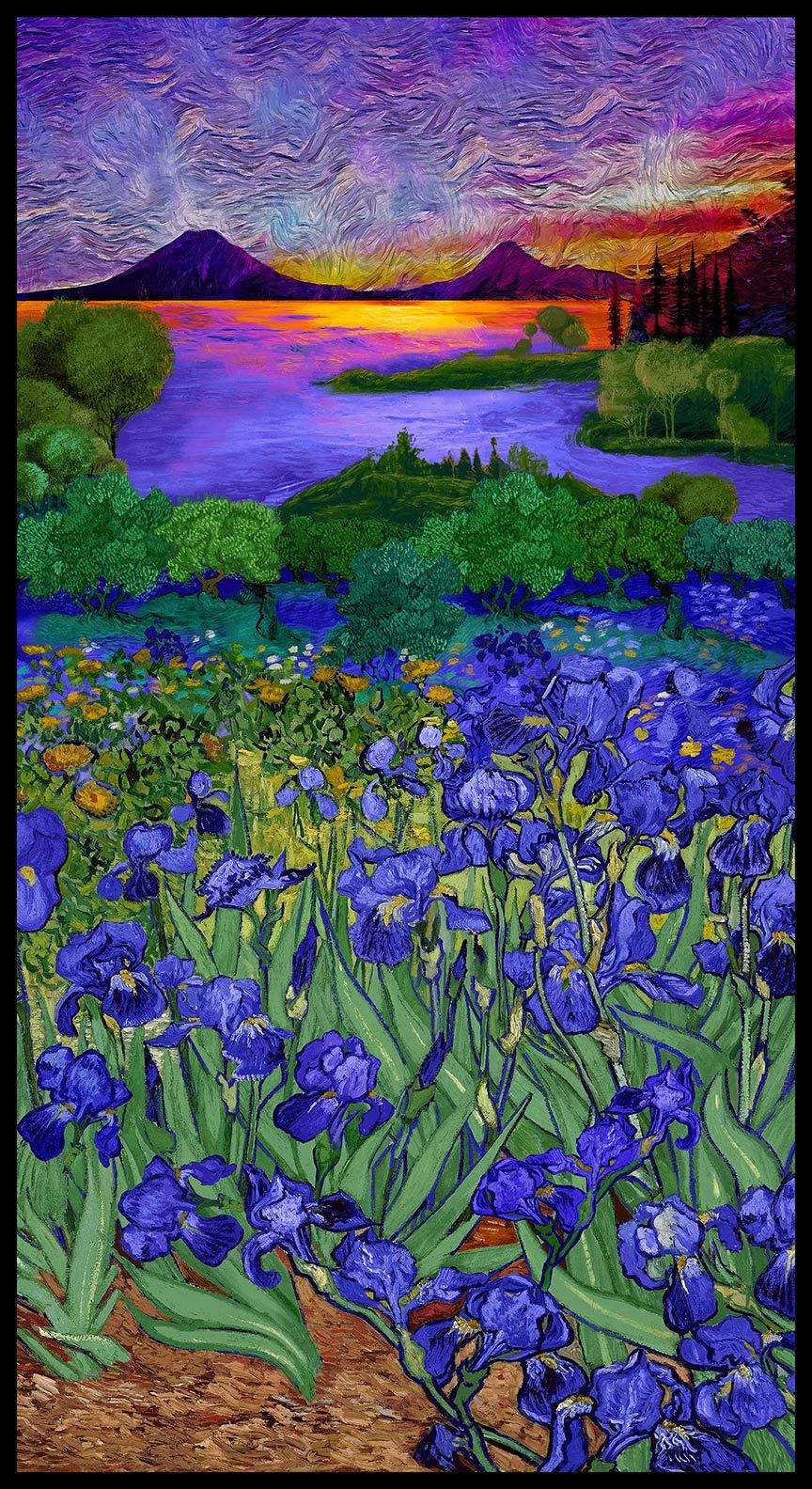 Wild Iris - Iris Landscape Panel