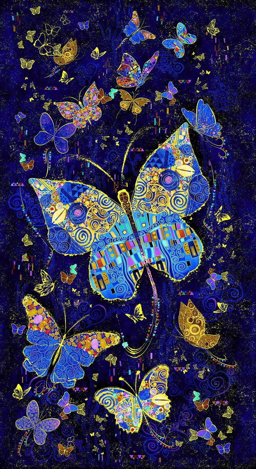 Wings Of Gold - Klimt Butterfly Metallic Panel