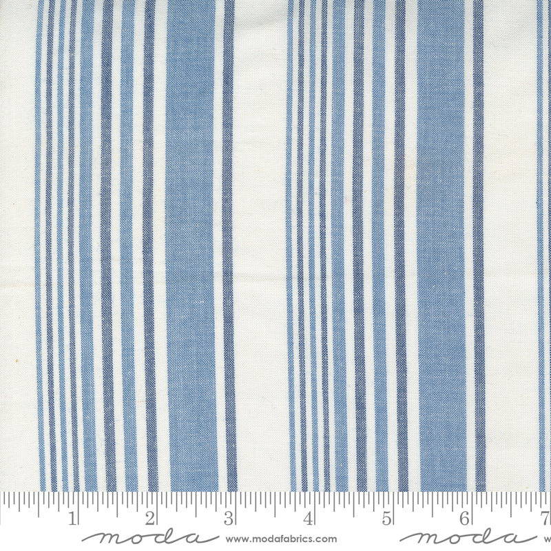 Denim and Daisies Wovens - Daisy Stripe Natural Yardage