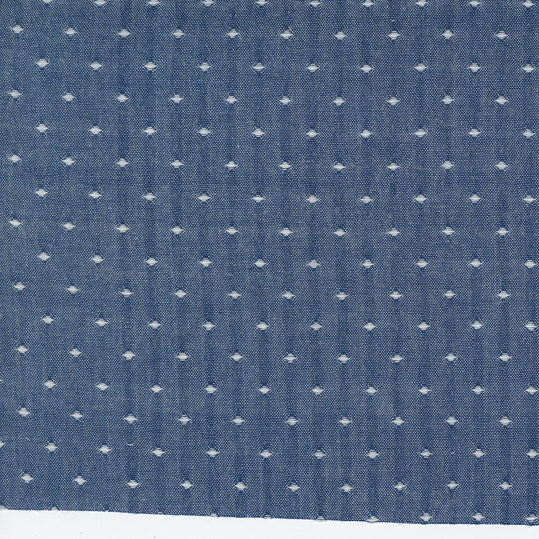 Denim and Daisies Wovens - Midnight Jeans Dot Yardage