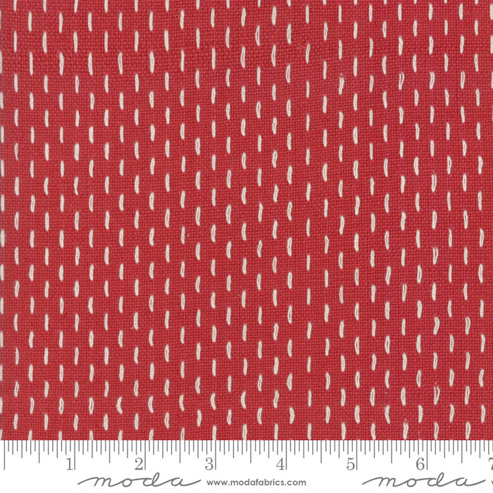 Moda - French Sashiko Wovens - Rouge