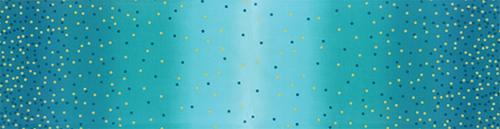 Ombre Confetti Metallic - Turquoise Yardage