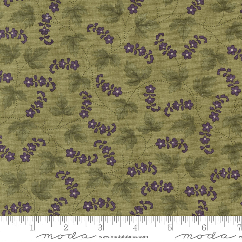 Iris Ivy Olive - Floral - Moda Fabrics