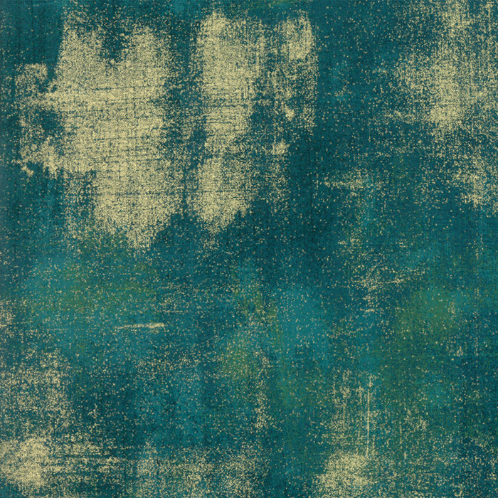 Grunge Metallic - Grunge Dark Jade Yardage