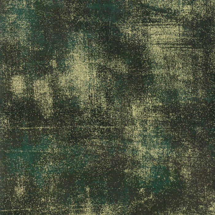 Grunge Metallic - Grunge Christmas Green Yardage