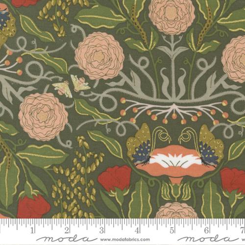 Meadowmere - Damask Floral Forest Metallic