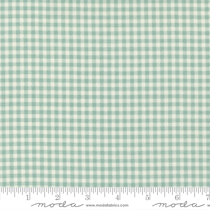 Vintage Farm Girl Aqua - Checks by Moda