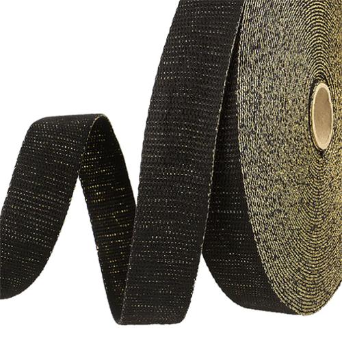 Metallic Strapping 1 1/4" Black Gold