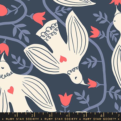 Endpaper - Birds Smoke Canvas Yardage