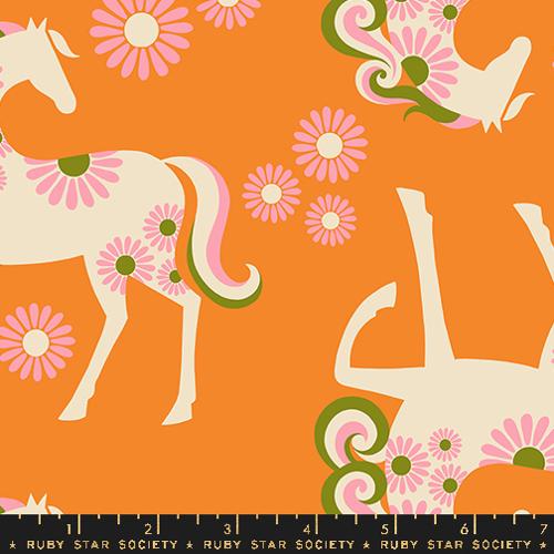 Ruby Star Society - Carousel - Canvas Burnt Orange Yardage