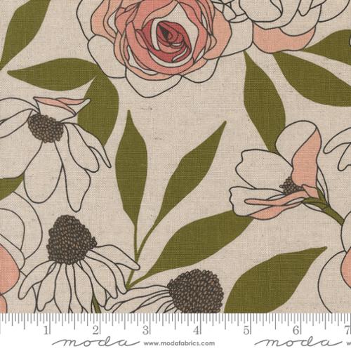 Botany Mochi Linen Paper - Florals Multi Yardage