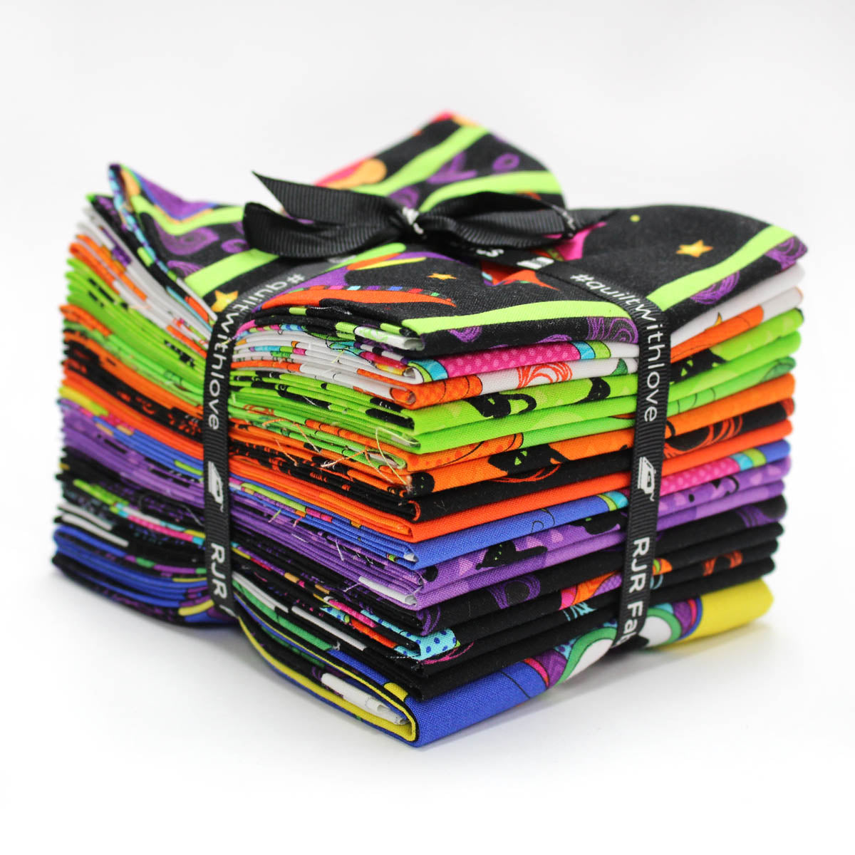 Happy Owl-O-Ween Fat Quarter Bundle - 17 Pieces - 16 Fat Quarters Plus 1 Panel