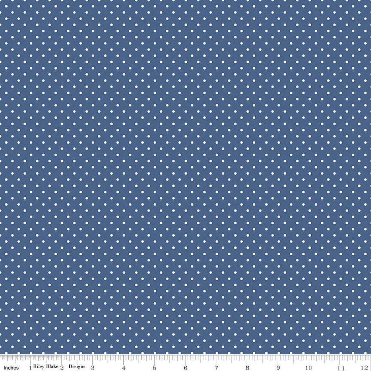 Swiss Dot Color Denim Yardage