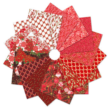 Holiday Flourish - Festive Finery Candy Cane Fat Quarter Bundle