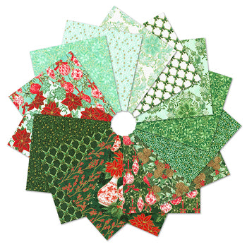 Holiday Flourish - Festive Finery Spearmint Fat Quarter Bundle