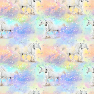 Unicorns and Stars Metallic - Timeless Treasuures