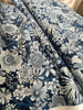 Sevenberry Vintage Petals and Paisleys - Florals Navy Yardage