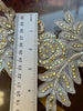 Embellished Silver Gold Floral Wedding Lace Trim