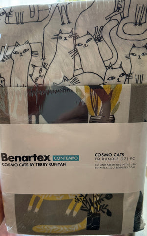 Cosmo Cats Fat Quarter Bundle by Benartex

