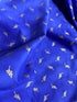 Jaikumari - Leaves Cobalt Metallic Yardage