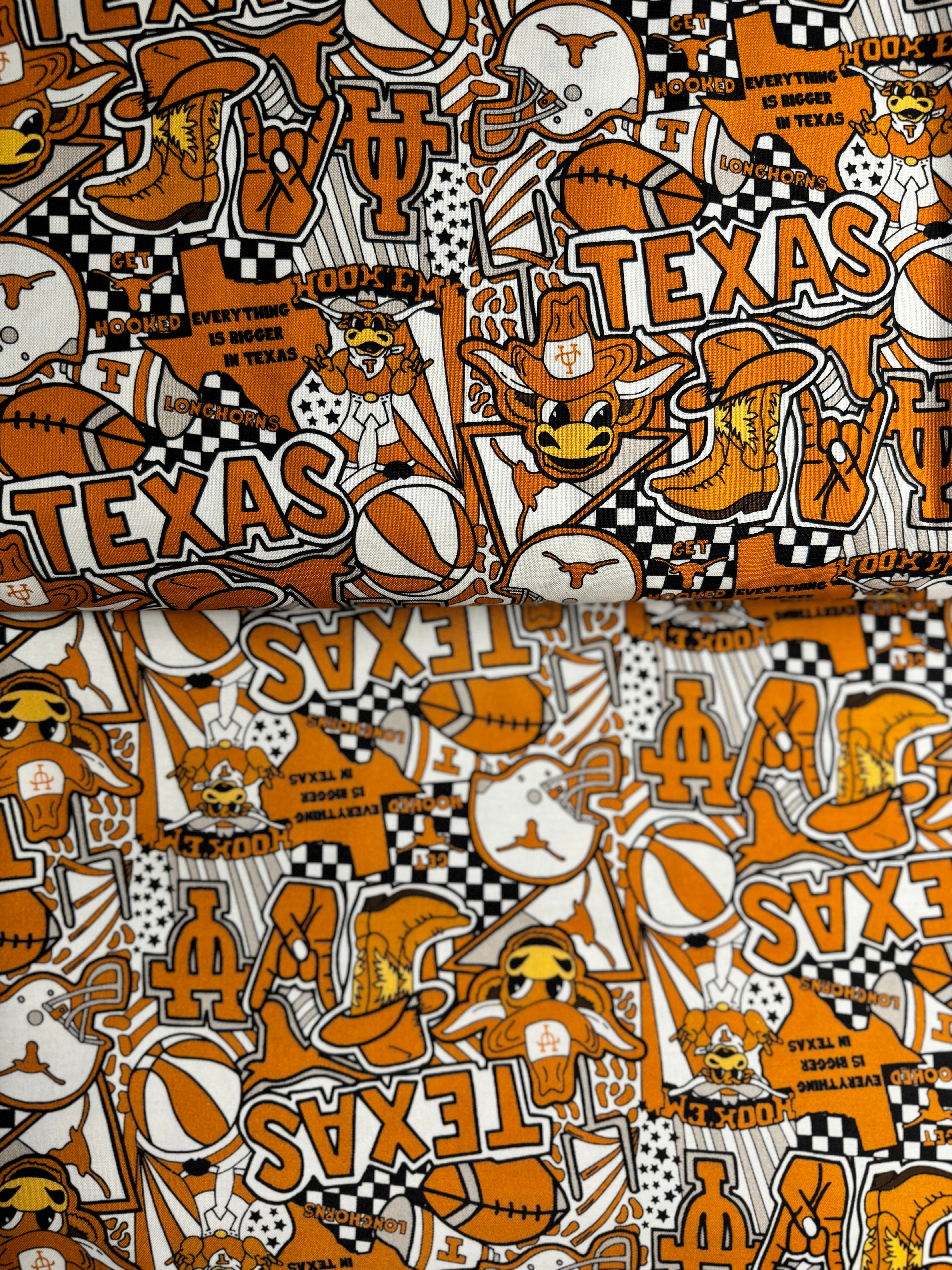 Licensed Colleges Fabrics - University of Texas 