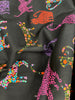 Folktown Cats - Folktown Patterned Cats Black Yardage