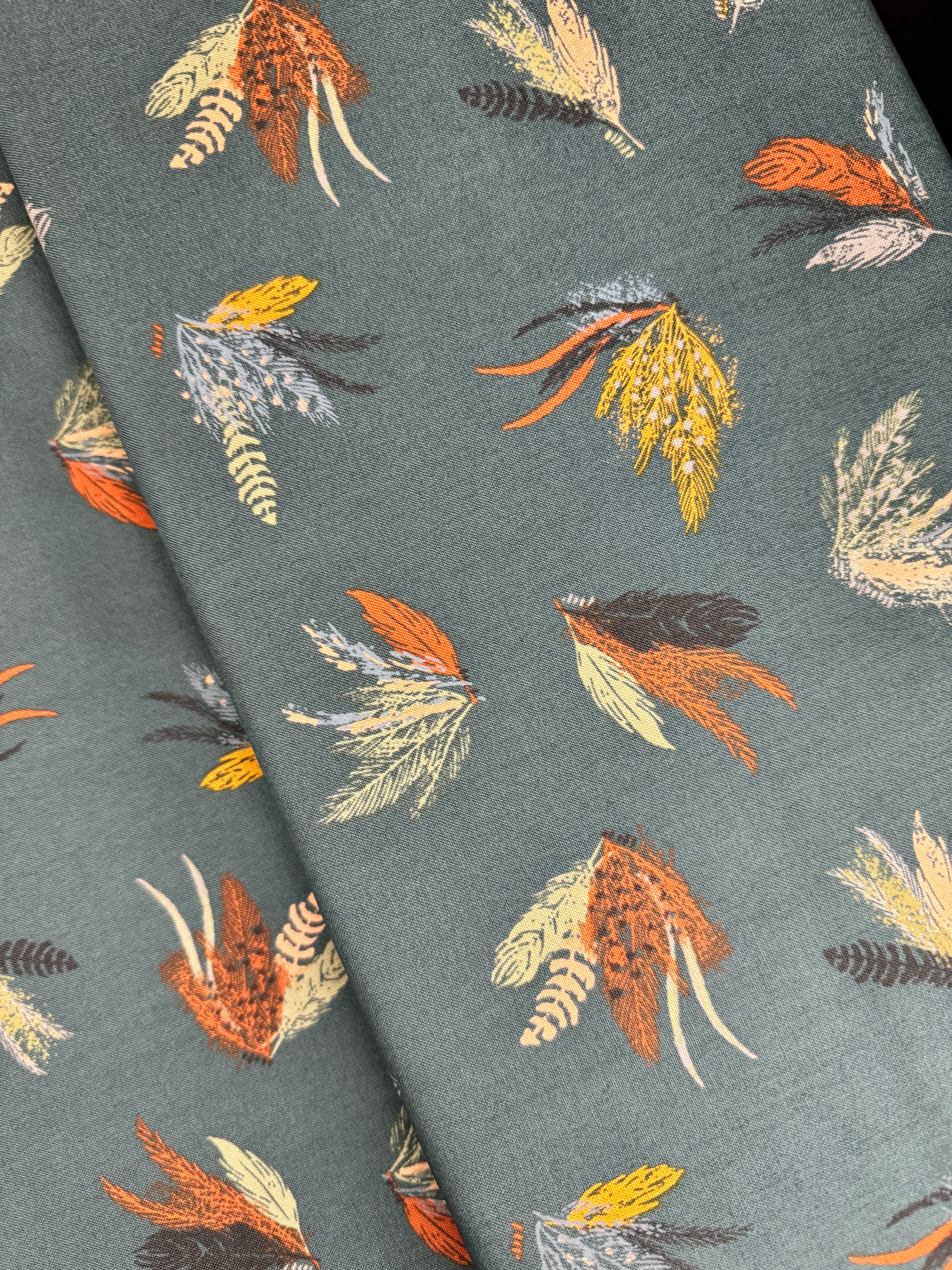 Woodland And Wildflowers - Dark Lake Feather Friends Fabric