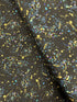 Utopia - Small Metallic Paint Splatters Black Yardage