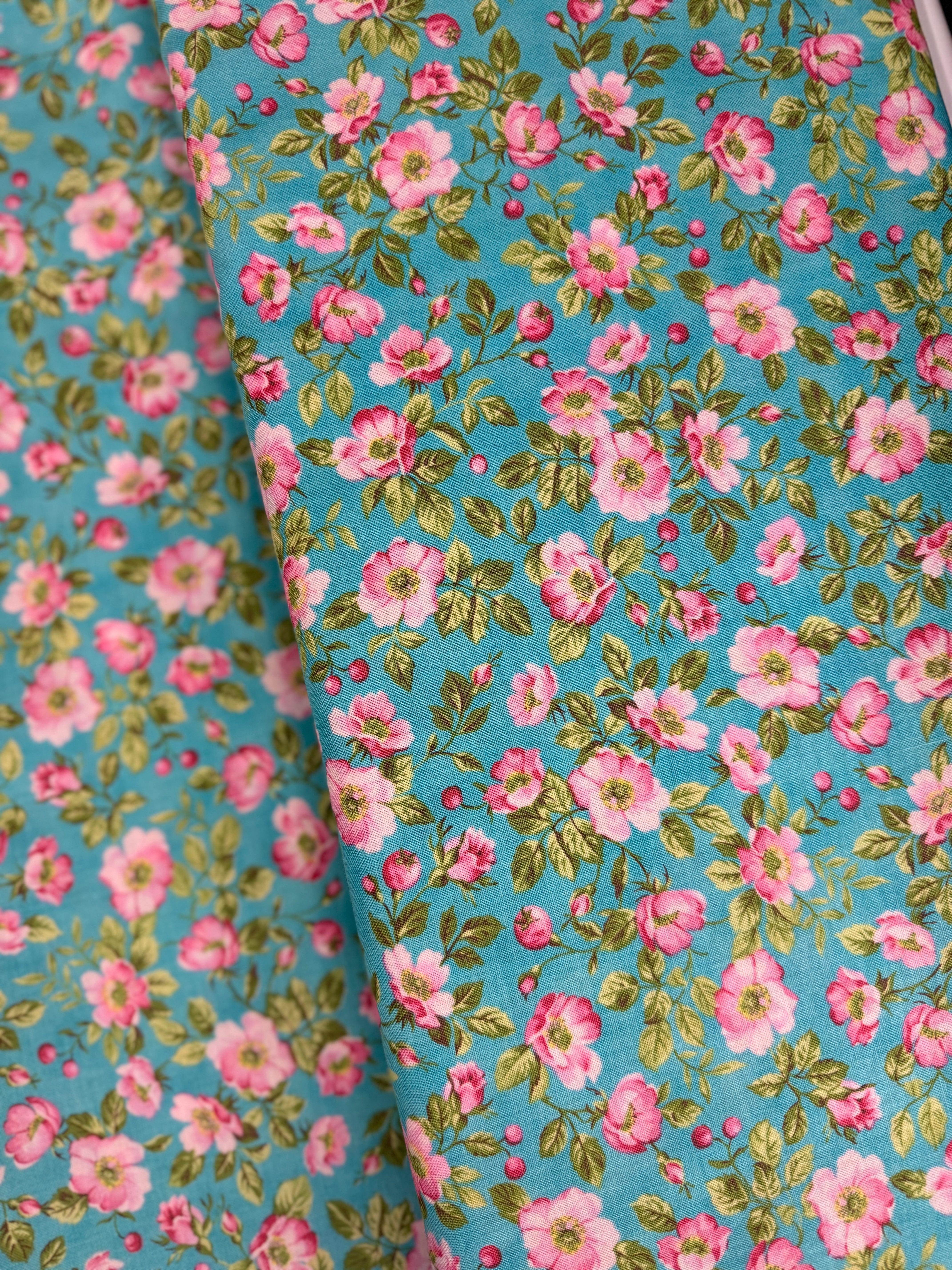 Sakura Park - Cherry Branches Turquoise Yardage