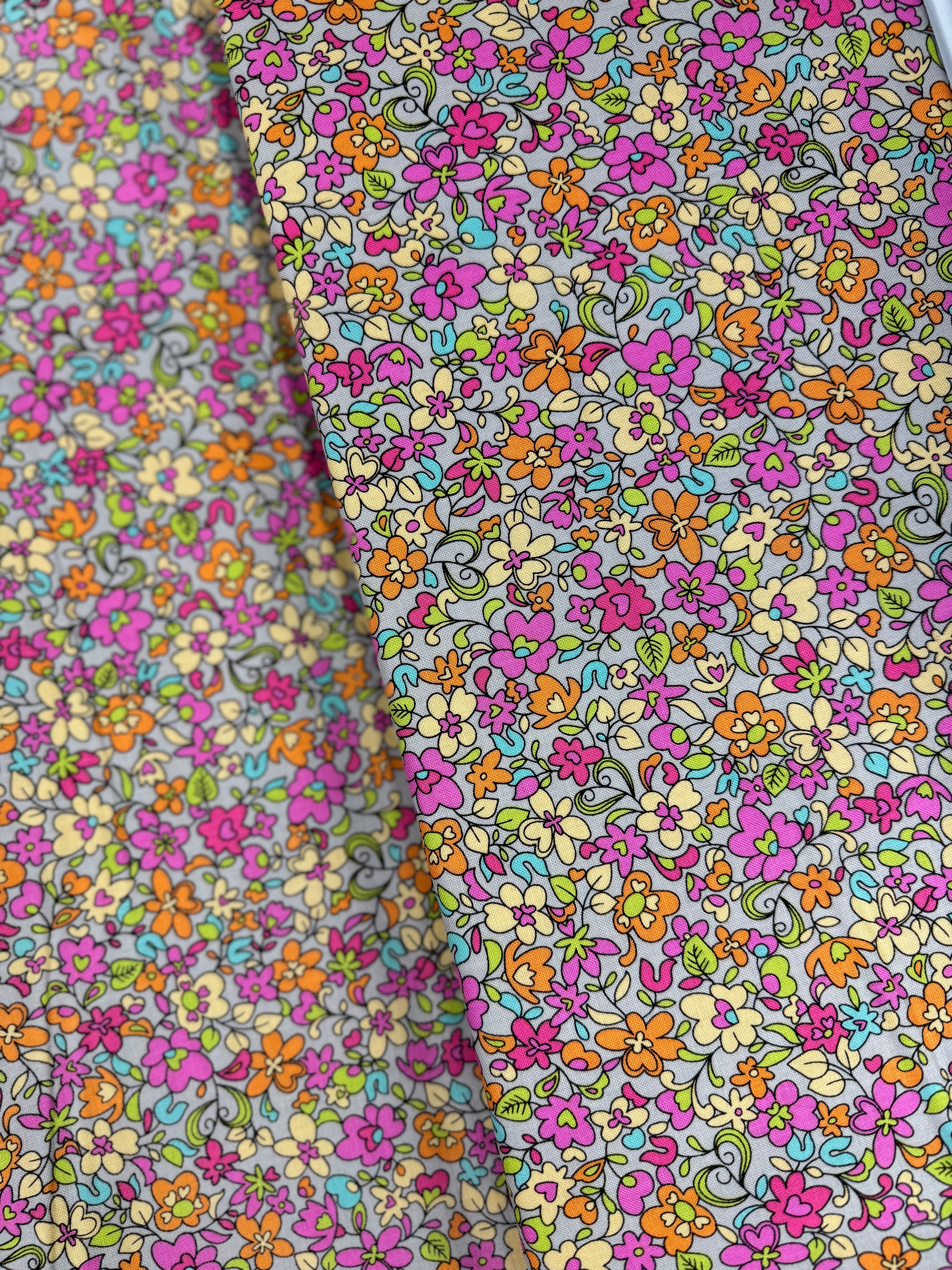 Summer Garden - Floret Gray Yardage