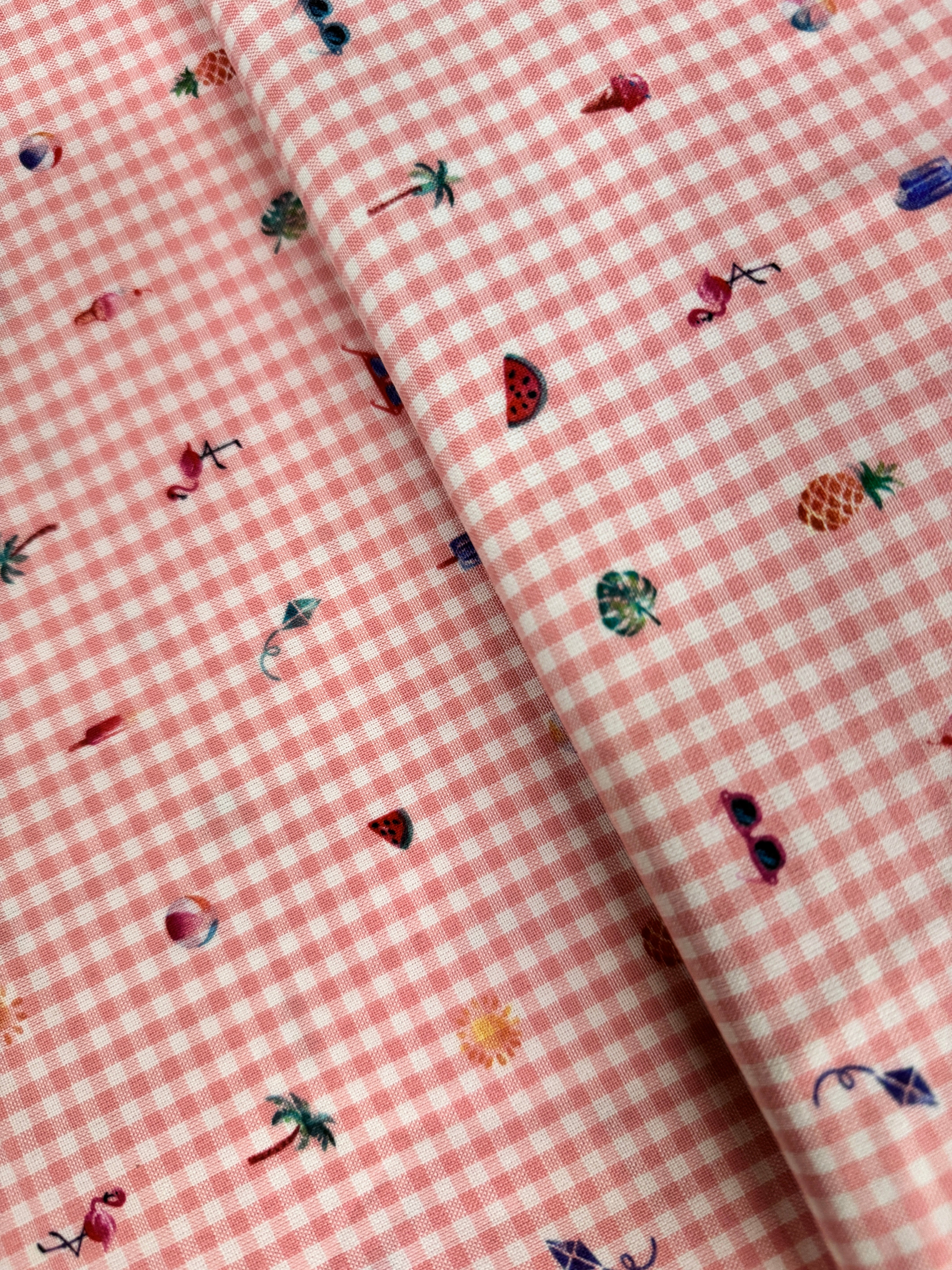 Carolina Shore Prints - Flamingo Summer Fun Pink Yardage