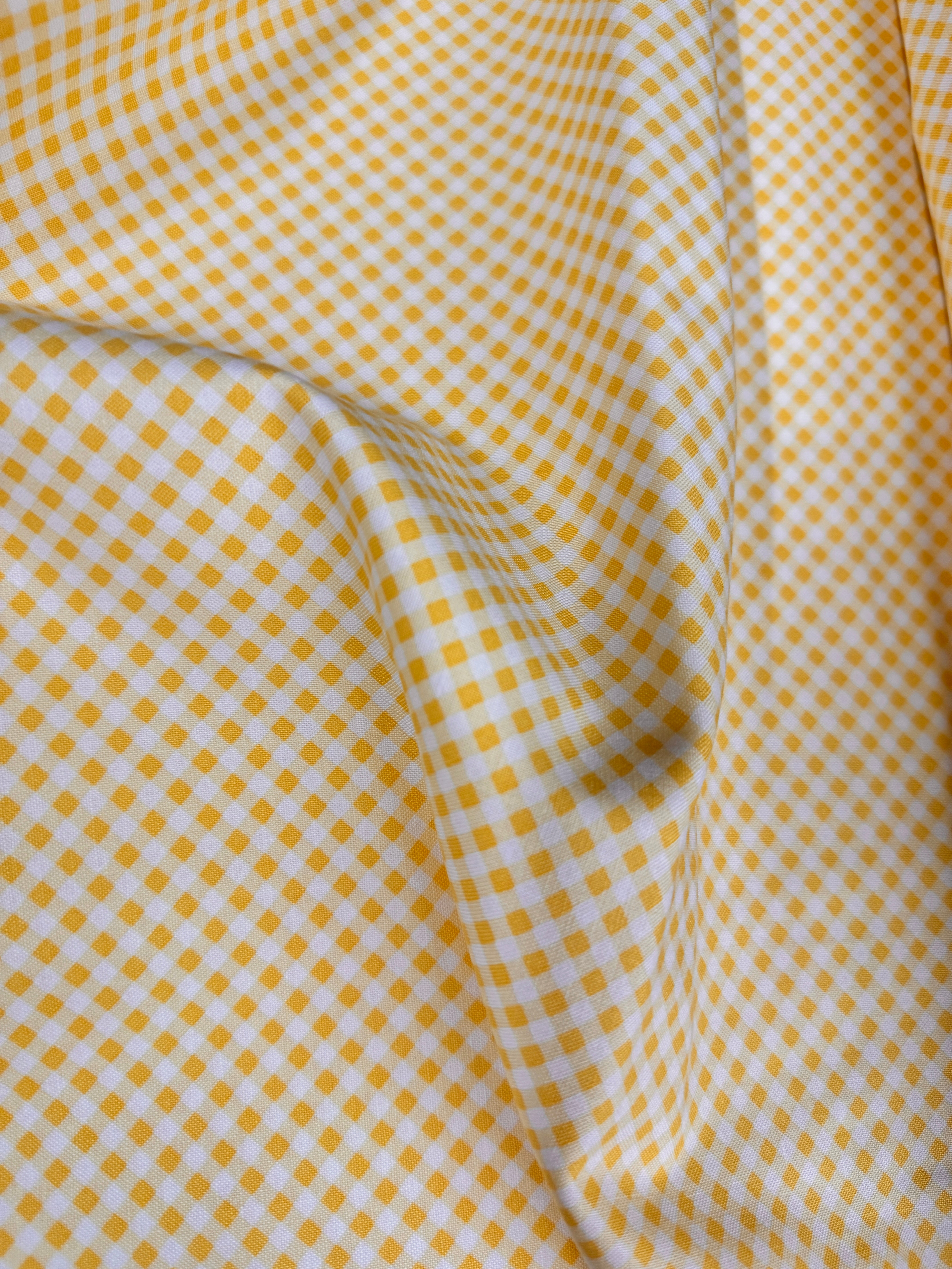 Grace - Gingham Sunbeam Yellow Yardage