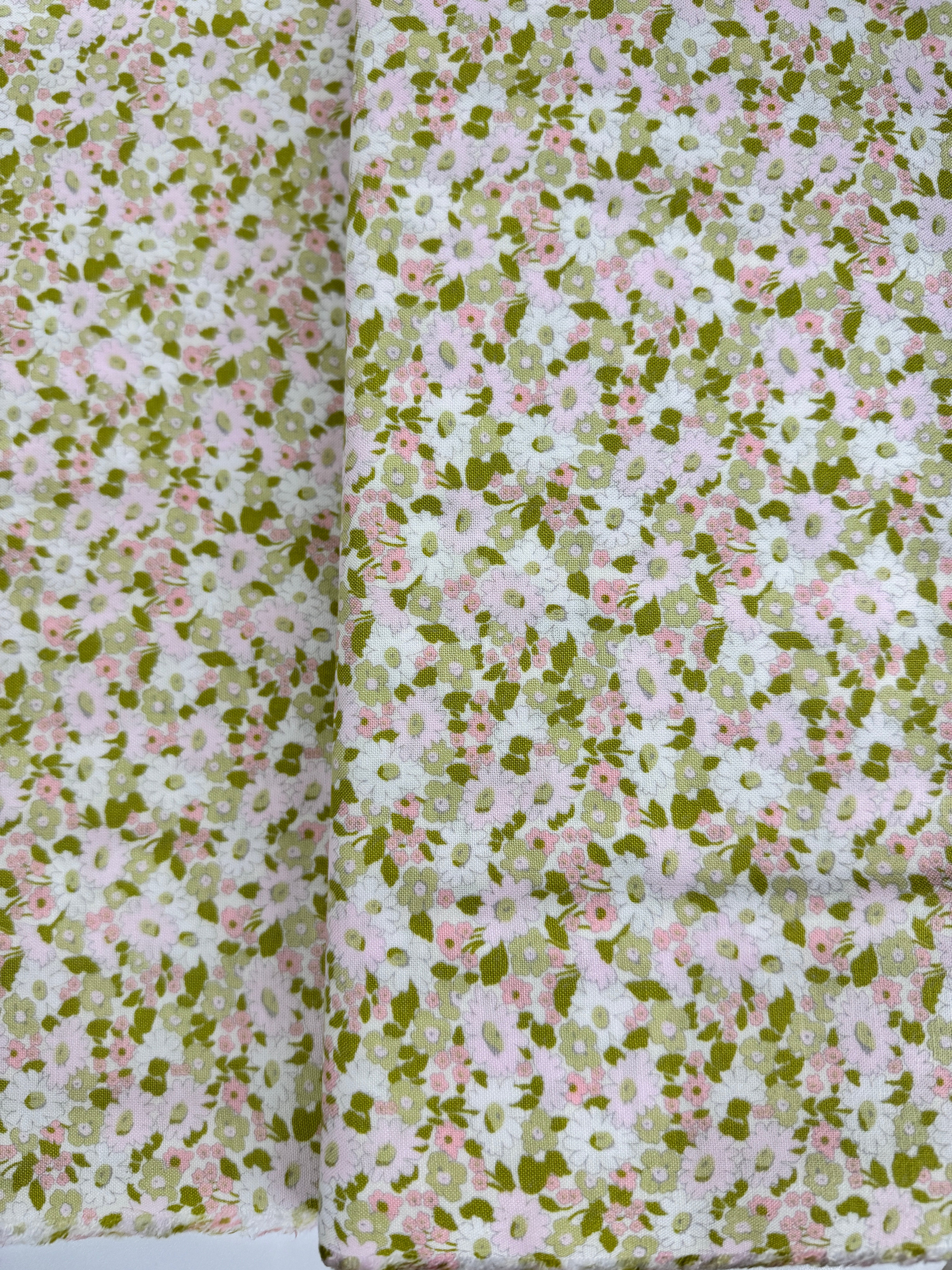 Grace - Pastel Small Florals Willow Light Green Yardage