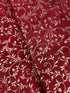 Holiday Flourish-Snow flower - Swirls Cranberry Metallic - Remnant