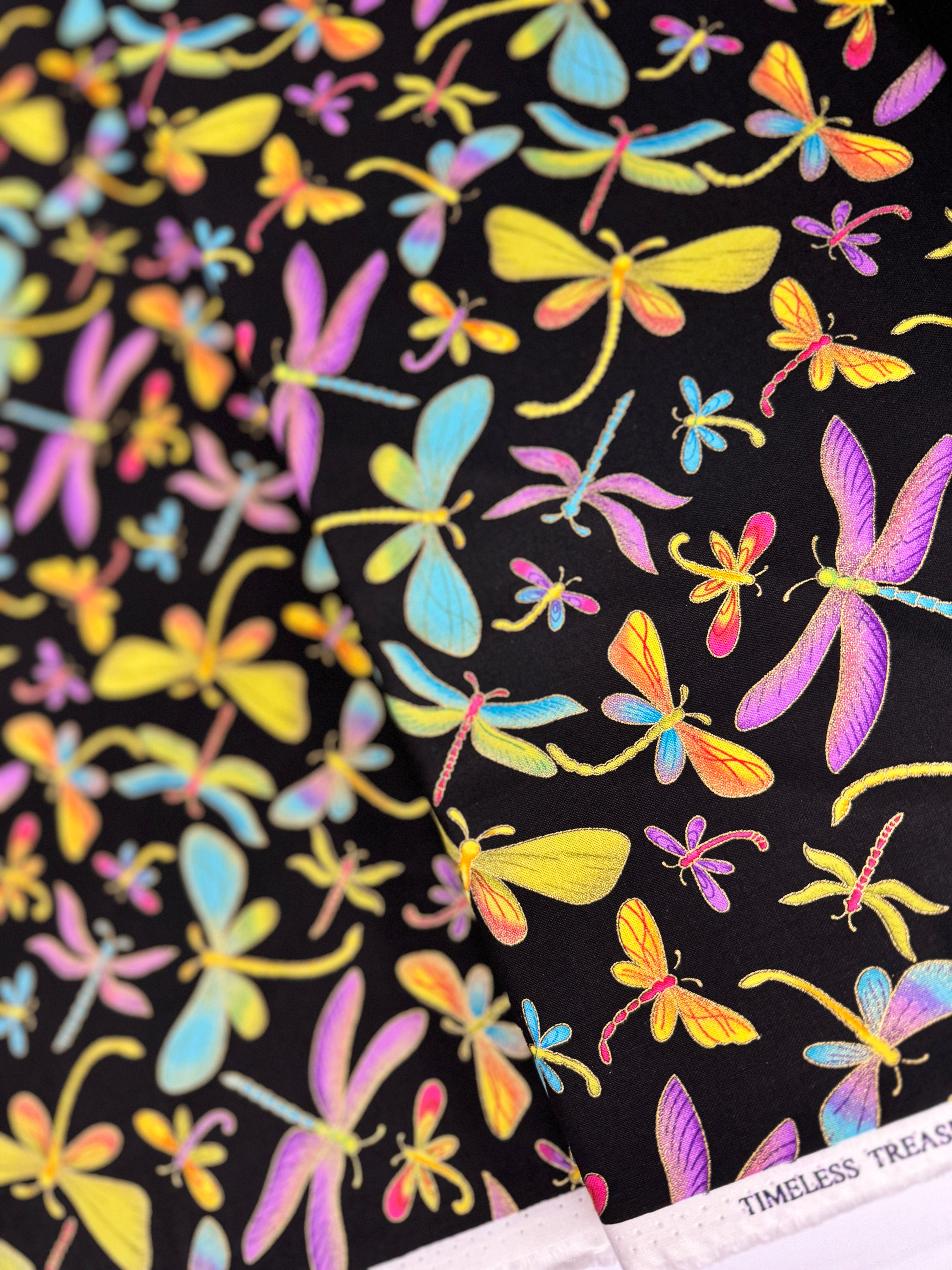 Royal Plume - Metallic Dragonfly Yardage