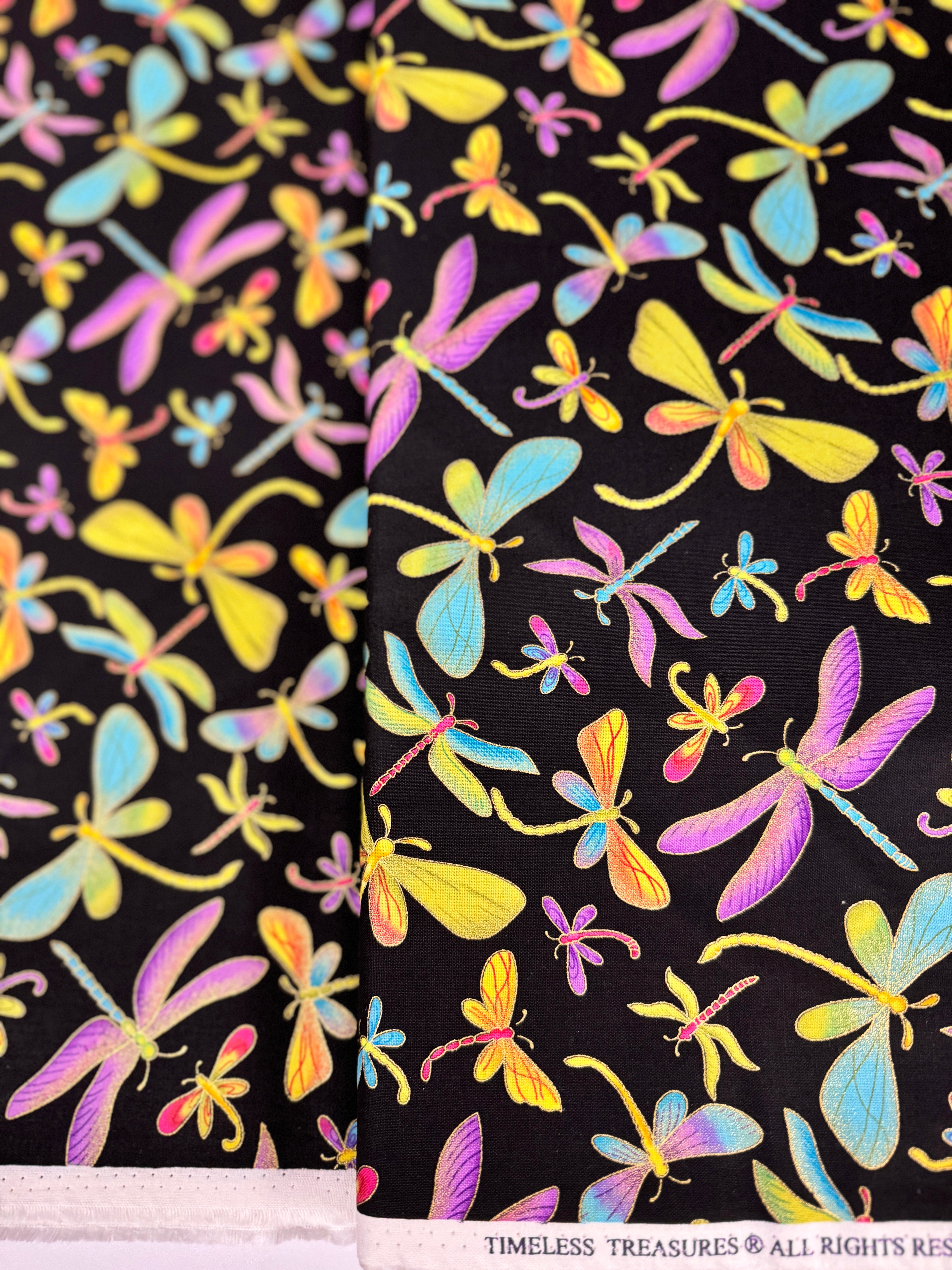 Royal Plume - Metallic Dragonfly Yardage