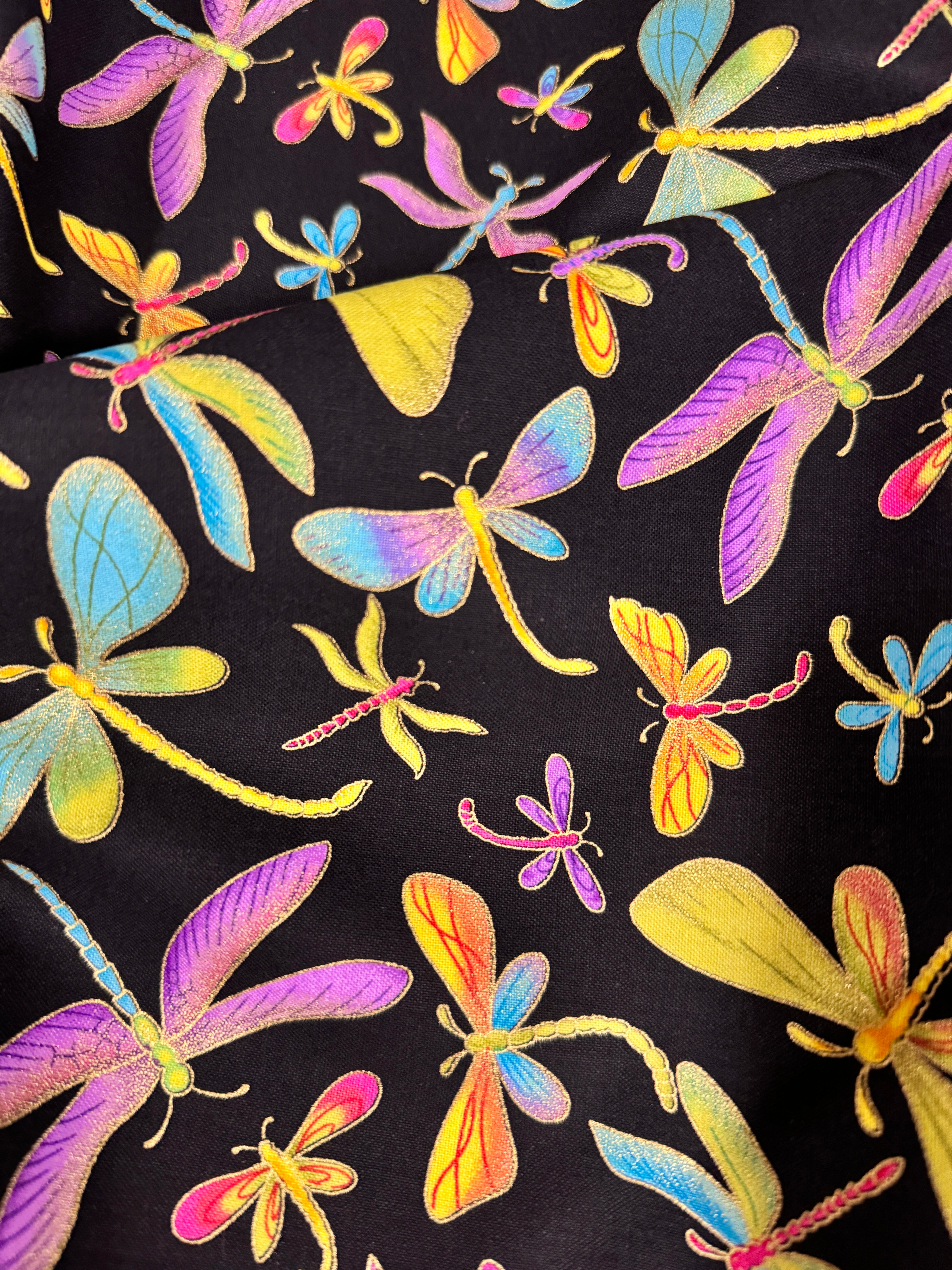 Royal Plume - Metallic Dragonfly Yardage