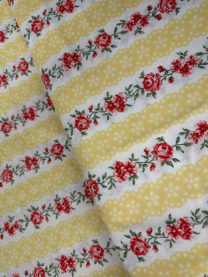 Simply Chic - Flora Eye Ribbon Butter Yardage