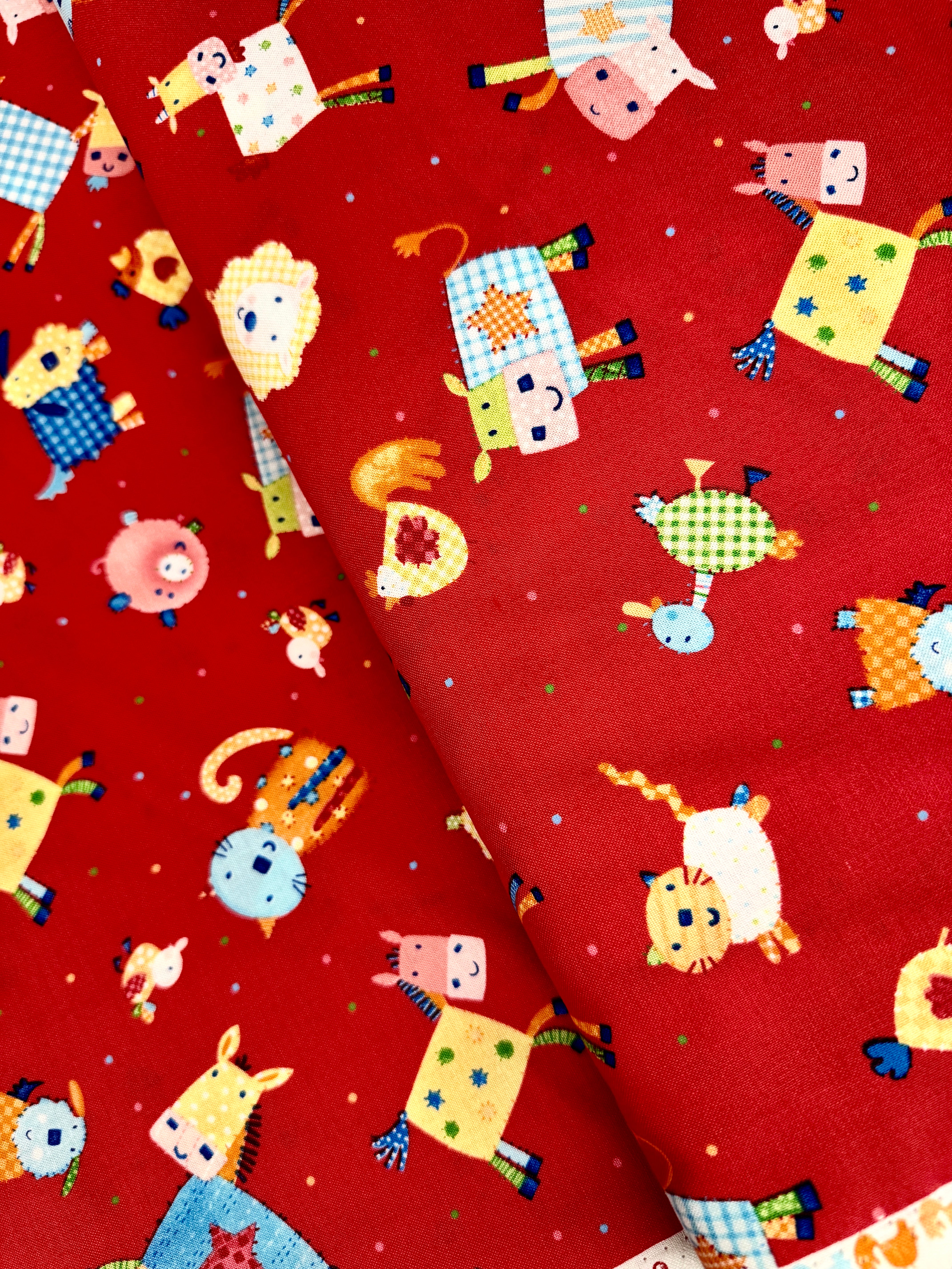 Little Red Barn - Tossed Characters Yardage