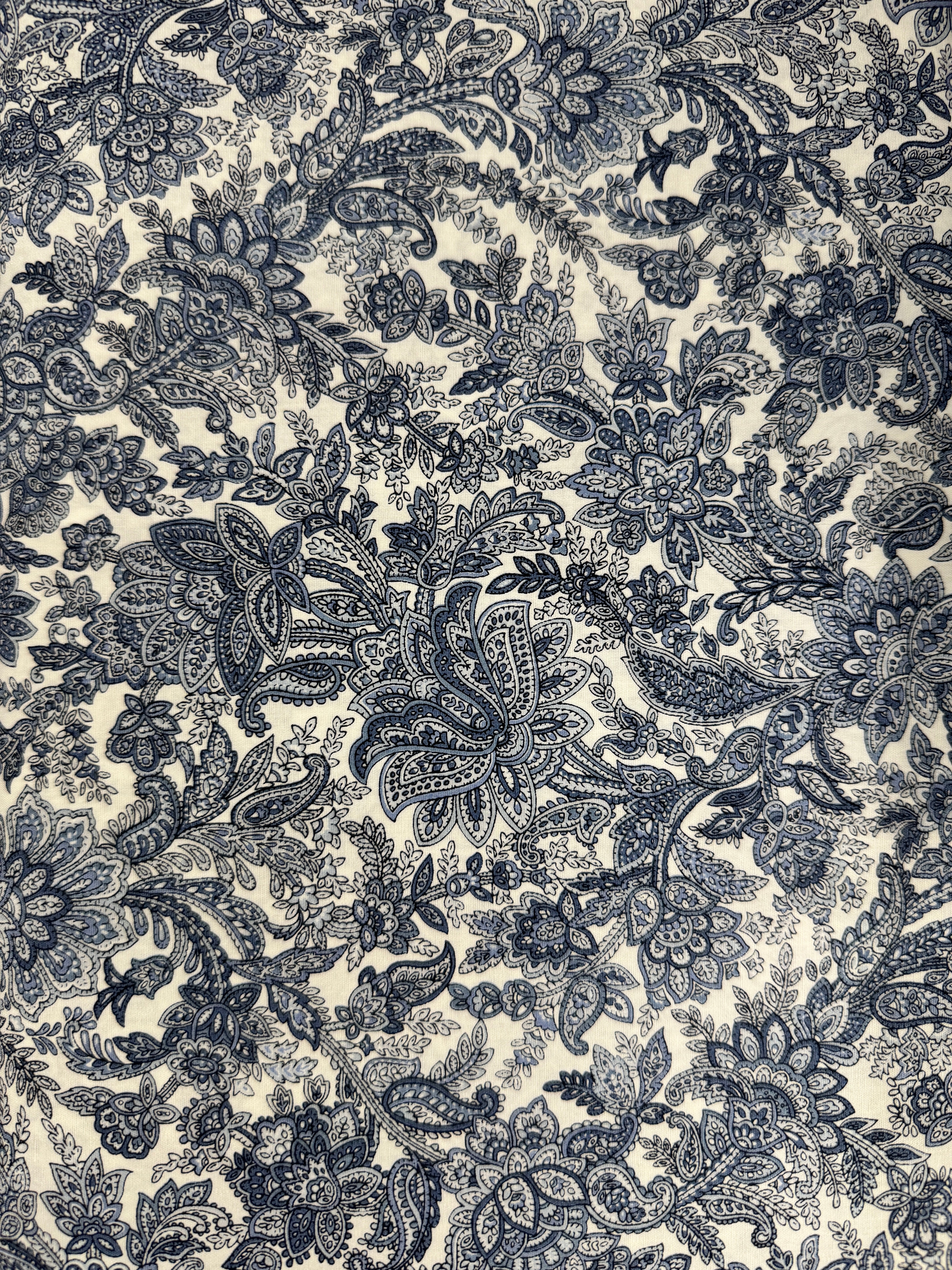 Vintage Study - Paisley Blue Yardage