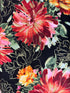 Felicity - Large Metallic Peonies on Black Yardage